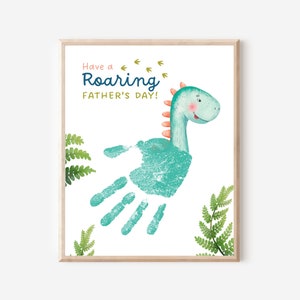 Father's Day Dinosaur handprint, Toddler Father's Day gift, Father's Day handprint, Father's Day keepsake, Happy Father's Day printable