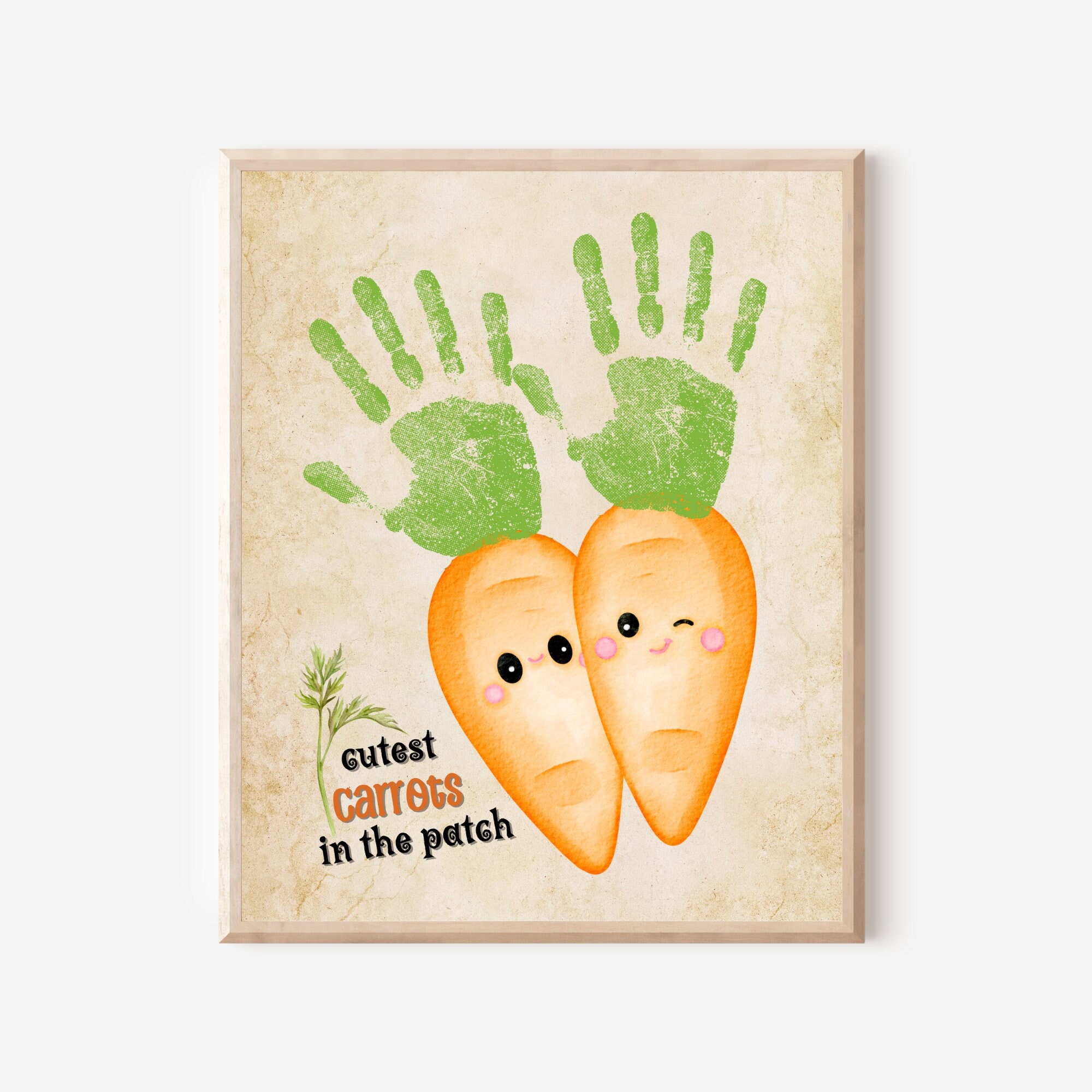 Cutest carrots in the patch handprint, Easter handprint, Christian preschool, Sunday school activity, Daycare printable, Easter printable