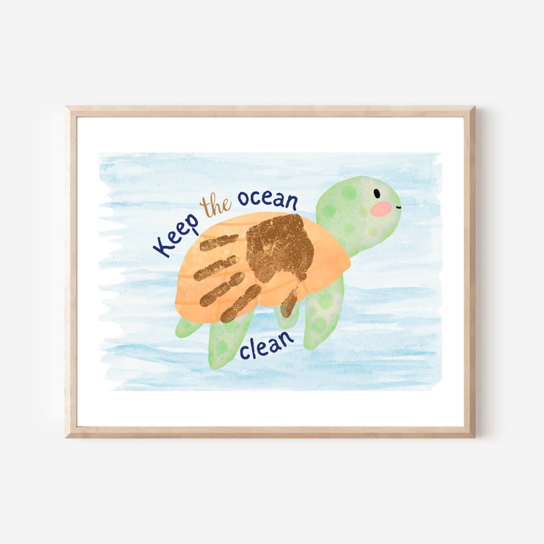 Save the ocean handprint art for kids
