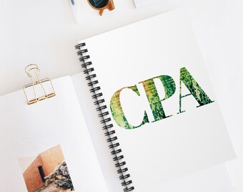 CPA Excel Themed Notebook, CPA Notebook, Spiral Notebook - Ruled Line, Accountant Gift, Accounting Journal, CPA Notepad