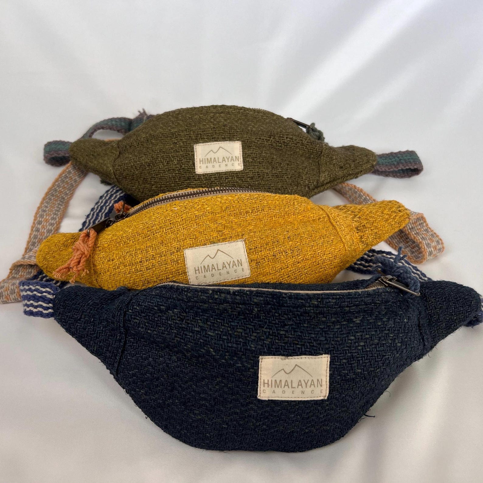 Eco friendly and Stylish Hemp Fanny Pack with matching strap Fanny Packs or Crossbody Bags Yakitude