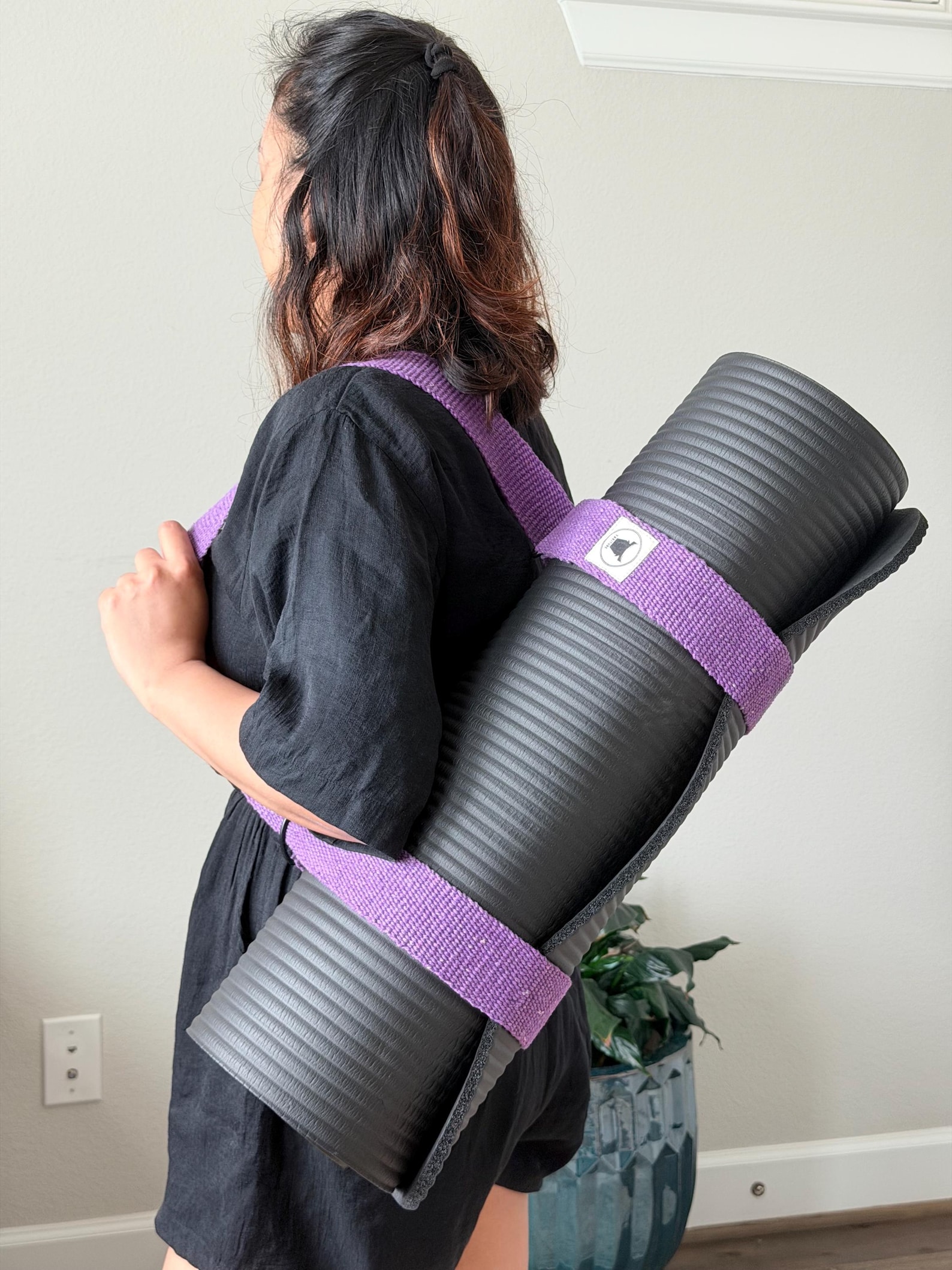 Woven Yoga Mat Strap, Adjustable Bohemian Carrier, Eco Friendly AccessoryVintage Vase