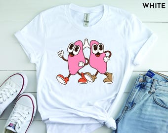 Funny Lung Graphic T-Shirt - Respiratory Therapist, Nurse Humor