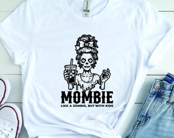 Mombie Shirt Funny Mom Shirt, Tired Mom Club Tee, Zombie Mom Shirt, Mama Shirt Halloween, Mom Life Humor Tee, Summerween Shirt
