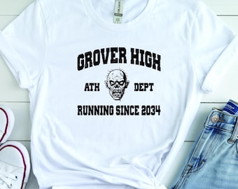 Grover High Ath Dept Zombie T-Shirt, Vintage Varsity Gaming Apparel