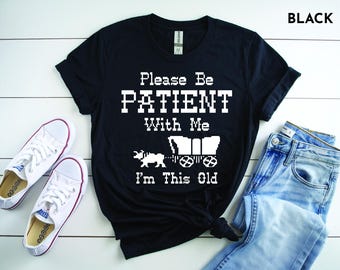 Retro Gamer T-Shirt, Oregon Trail Pixel Art, Funny 90s Gaming Tee