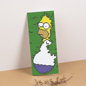 Homer Bookmark Cross Stitch Pattern PDF (Instant download) - Design size: 41 x 90 stitches