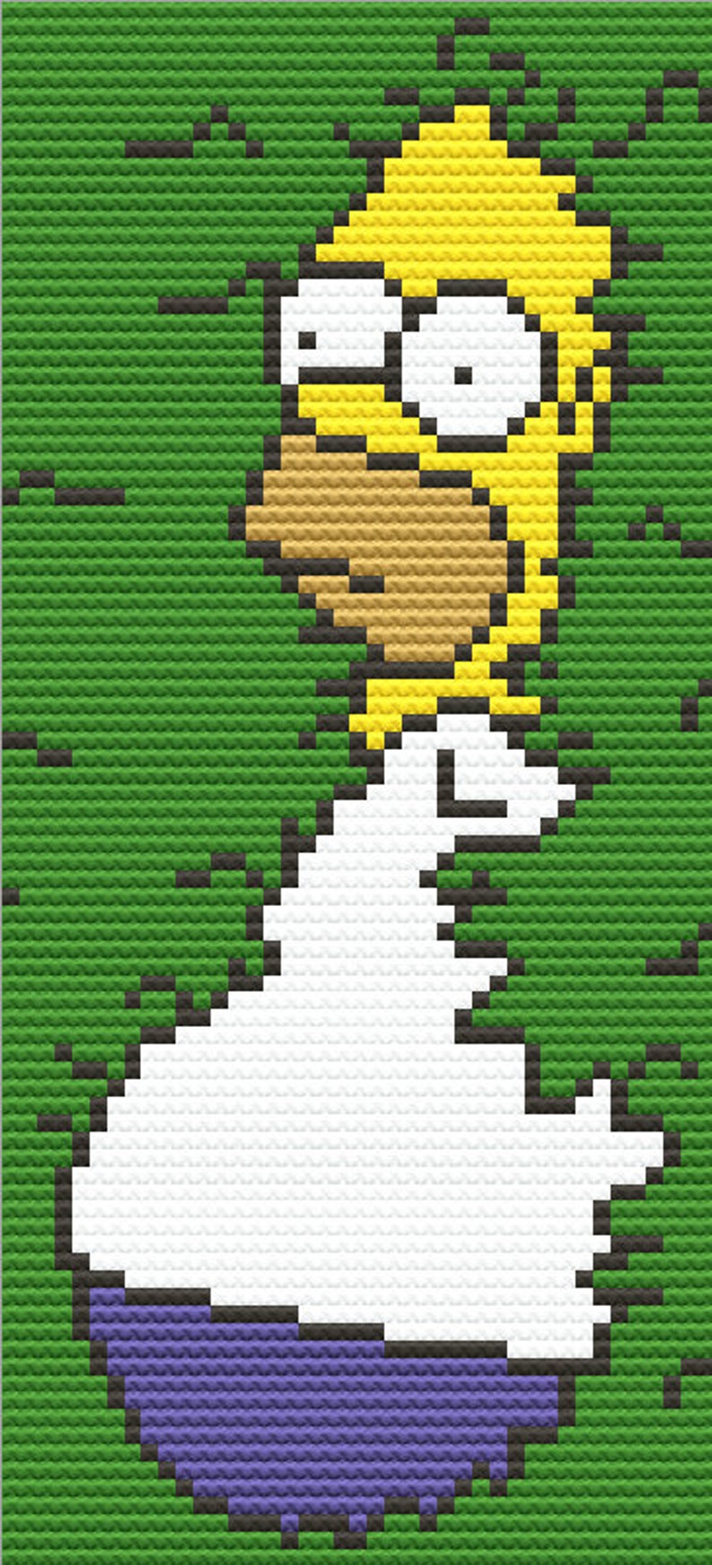 Homer Bookmark Cross Stitch Pattern PDF (instant Download) - Design ...