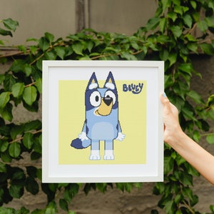 BLUEY cross stitch pattern PDF (Instant download) - Canvas Size: 200x200  stitches