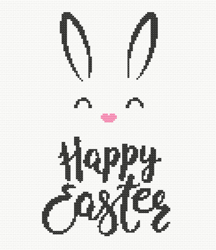 Happy Easter - Easter Cards Cross Stitch Pattern PDF (instant Download ...