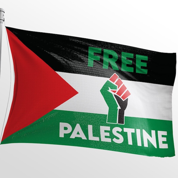 Kostenlose Palästina-Flagge| Maßgeschneiderte personalisierte Flagge | Individuelles Design | Hochwertige Materialien | Verschiedene Größen |