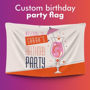 Bandiera Buon Compleanno / Bandiera Personalizzata Personalizzata / Design Individuale / Materiali di Alta Qualità / Diverse Dimensioni /