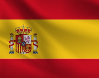 Bandera de España / Tamaños personalizados, poliéster de alta calidad