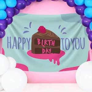 Flag HAPPY BIRTHDAY | Birthday Party | Custom Made Personalized Flag | Individual Design | High-quality materials | Different Sizes |