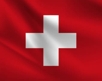 Flag Switzerland | Custom Made Personalized Flag | Individual Design | High-quality materials | Different Sizes | National Flag