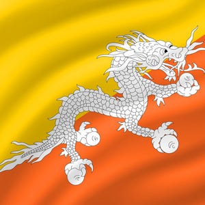 Flag Bhutan | Custom Made Personalized Flag | Individual Design | High-quality materials | Different Sizes |