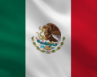 メキシコ国章旗 | ユニークなデザインプリント | 高品質素材 | サイズ