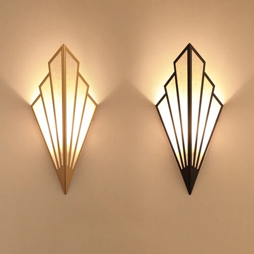 Triangle Shape Wall Lamp E27 LED for Bedroom Living Room Study Etsy