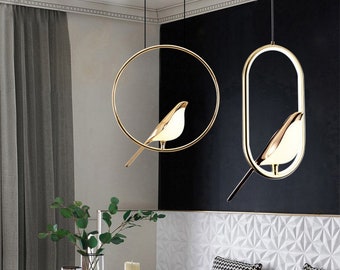 LED pendant lights Magpie bird chandeliers lamp indoor lighting bedroom kitchen living room home decor decoration