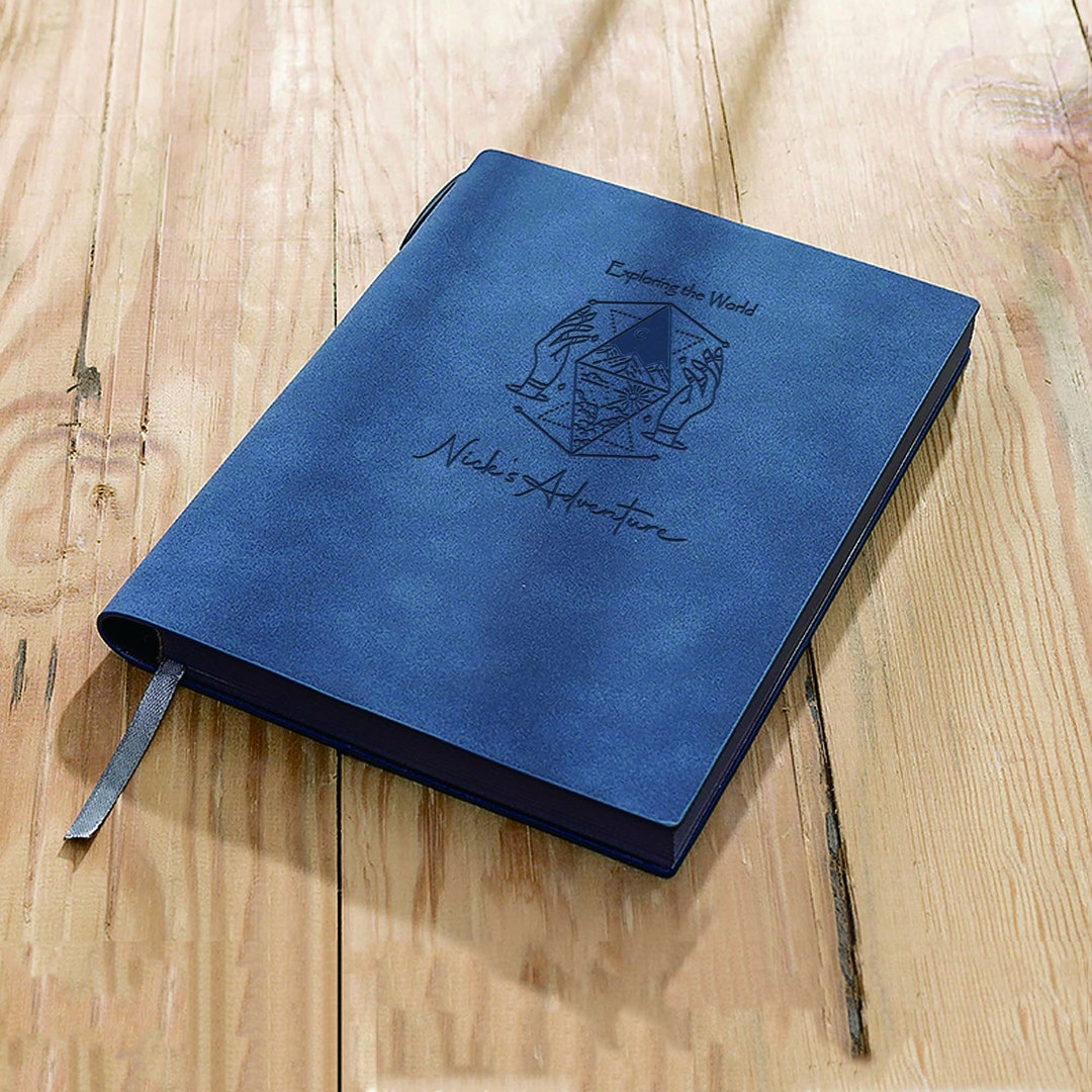 Personalized Suede Leather Journal Book Custom Adventure Etsy
