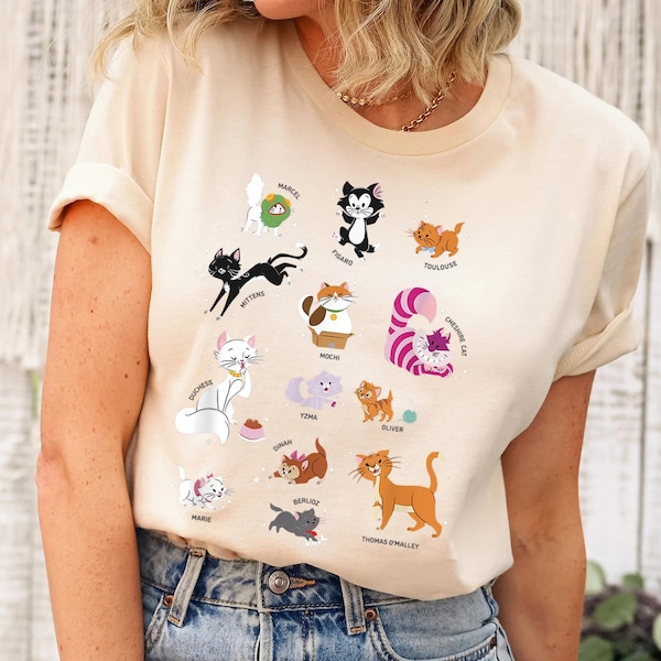 Disney Cats Group Shirt, Disney Animals Shirt, Cats T-shirt, Animal Kingdom, Family Matching Tee Gift Ideas For Men Women Cat Lovers