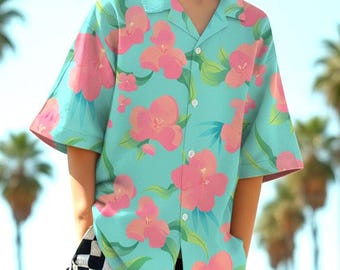 Floral Hawaiian Shirt, Boys Band Hawaiian Shirt, Music Halloween Costume
