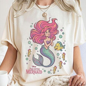 Vintage The Little Mermaid Ariel Shirt, Disney Princess Tee, Ariel Mermaid Shirt, Disney Ariel T-Shirt, Disneyland Girls Trip image 2