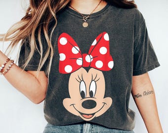Minnie Mouse Polka Dot Bow Big Face Shirt, Mickey and Friends T-shirt, Magic Kingdom, Disney Family Vacation, Disneyland Trip