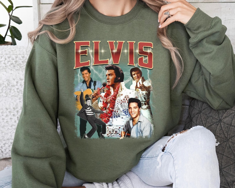 Camiseta vintage de Elvis de los 90, camiseta del Rey del Rock, camiseta de Elvis Presley, regalo de música rock and roll para fans. imagen 4