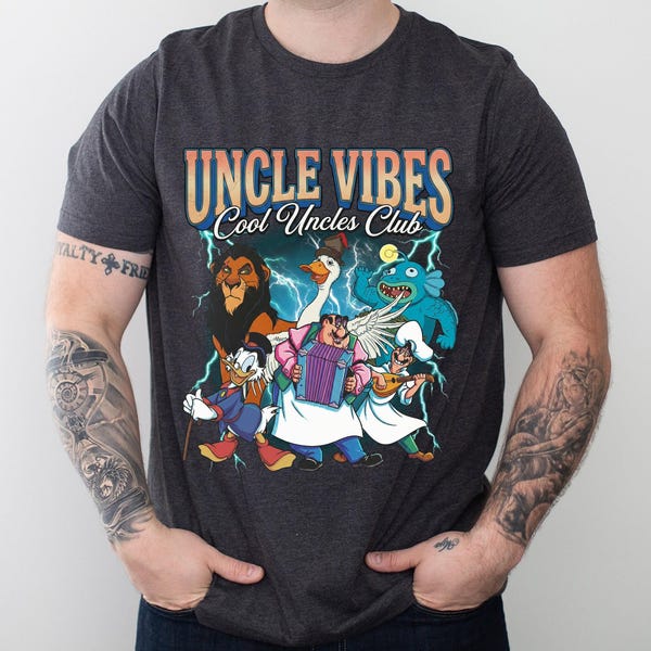 Vintage Uncle Vibes Group T-Shirt, Cool Uncles Club Shirt, Disney Uncle Shirt, Father’s Day Gift, Funny Uncle Birthday Gift