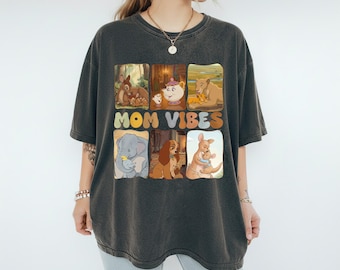 Retro Disney Mom Vibes Shirt, Kanga, Bambi's Mother, Mrs. Potts, Sarabi, Mrs. Jumbo, The Lady Dog T-shirt, Disney Mom Shirt, Disneyland Mom