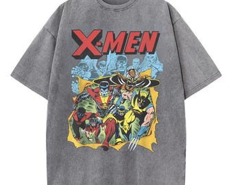 Retro Wolverine and Storm Superhero Shirt, Vintage Marvel Comics X-Men Group T-shirt, Marvel X-Men Shirt, Wolverine Shirt, X Men 97 Tee