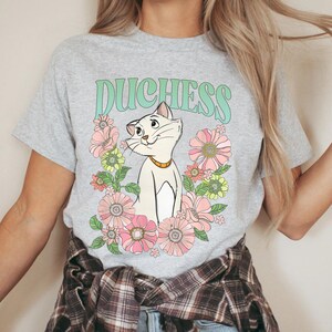 The Aristocats Duchess Floral Retro Shirt, Marie Thomas O'Malley Berlioz Toulouse Shirt, Family Vacation Shirt Great Gift Ideas For Women image 5