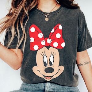 Minnie Mouse Polka Dot Bow Big Face Shirt, Mickey and Friends T-shirt, Magic Kingdom, Disney Family Vacation, Disneyland Trip