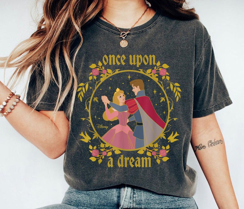 Once Upon A Dream Shirt, Princess Aurora T-shirt, Sleeping Beauty Tee, Disney Family Vacation, Disneyland Trip image 1