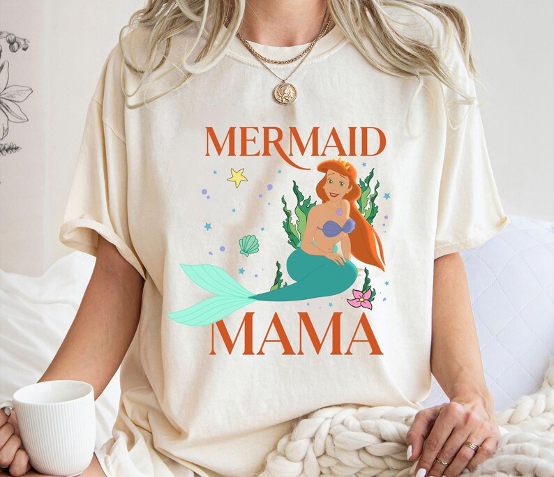 The Little Mermaid Mama Shirt, Queen Athena Shirt, The Little Mermaid T-Shirt, Ariel Princess Mom, Mother's Day Gift Ideas For Mom Mama Bild 2