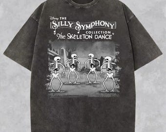 Vintage The Silly Symphony Halloween Shirt, The Skeleton Dance T-shirt, Retro Halloween Spooky Tee, Halloween Town Fall Shirt