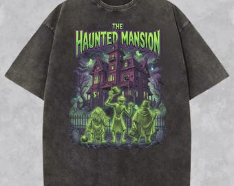 Vintage Hitchhiking Ghosts Halloween Shirt, The Haunted Mansion T-Shirt, Halloween Tee