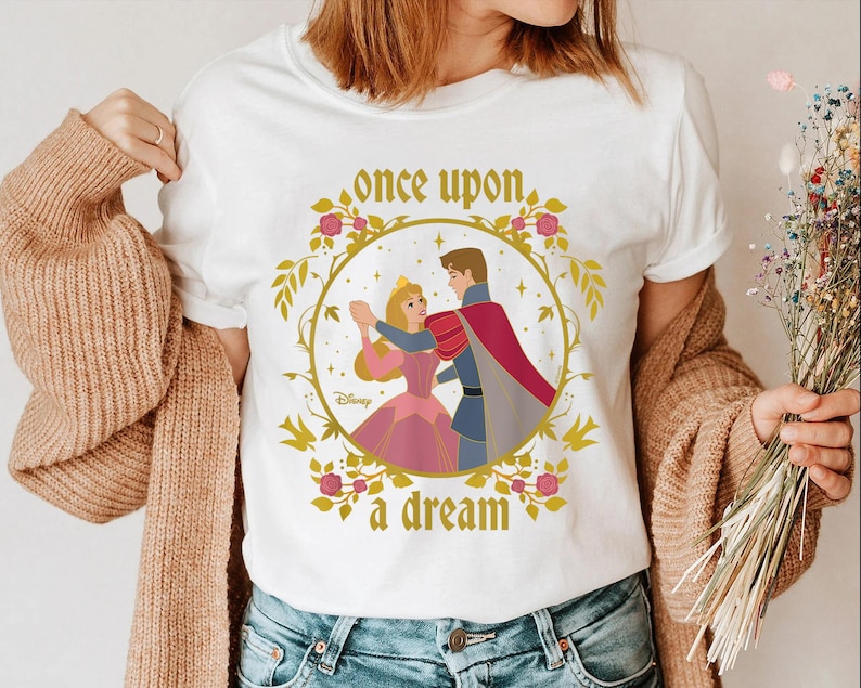 Once Upon A Dream Shirt, Princess Aurora T-shirt, Sleeping Beauty Tee, Disney Family Vacation, Disneyland Trip image 4