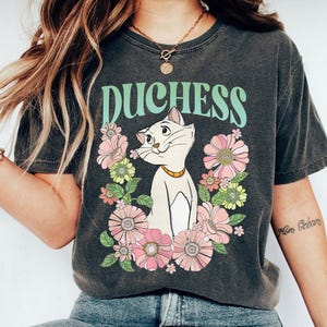 The Aristocats Duchess Floral Retro Shirt, Marie Thomas O'Malley Berlioz Toulouse Shirt, Family Vacation Shirt Great Gift Ideas For Women image 1