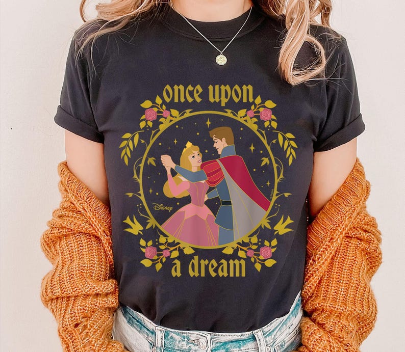 Once Upon A Dream Shirt, Princess Aurora T-shirt, Sleeping Beauty Tee, Disney Family Vacation, Disneyland Trip image 3