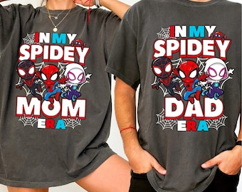 Custom In my Spidey Mom and Dad Era Shirts, Disney Spidey Hero Shirts, Spider Mommy Shirt, Funny Father's Day Shirt, Spider Dad Shirt