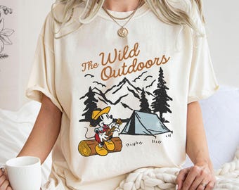 The Wild Outdoors Shirt, Mickey Camper T-Shirt, Camping Life Tee, Disney Family Vacation, Disneyland Trip