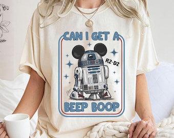 Retro Can I Get A Beep Boop R2-D2 Mickey Ears Shirt, Disney Star Wars T-Shirt, Star Wars Droid Tee, Galaxy Edge's Trip