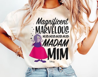Camiseta retro de La Espada en la Piedra, camiseta de Magnificant Marvelous Mad, camiseta de Madam Mim, vacaciones familiares en Disney, viaje a Disneyland