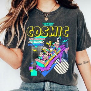 Mickey and Friends Shirt, Guardians of the Galaxy Cosmic Rewind T-shirt, Epcot Vintage 80's Style Tee, Disney Vacation, Disneyland Trip image 1