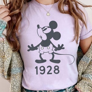 Retro Mickey Mouse 1928 Shirt, Mickey Mouse T-shirt, Mickey and Friends Shirt, Animal Kingdom, Disneyland Vacation, Disneyworld Trip 2023 image 2