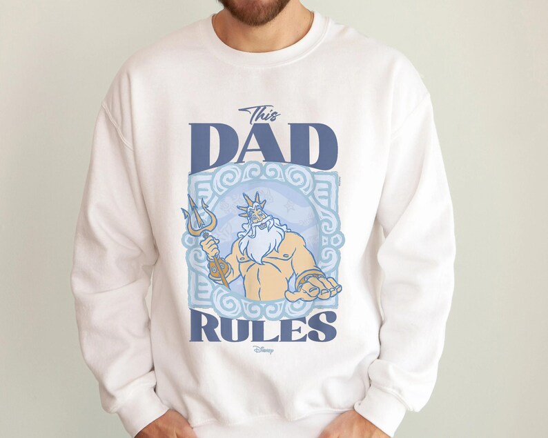 King Triton The Dad Rules Father's Day Shirt, Disney The Little Mermaid T-shirt, Princess Ariel Tee, Birthday Gift, Disneyland Family Trip bild 5