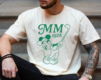 Mickey Mouse Golf Shirt, Mickey MM 1928 Golfing T-Shirt, Golf Party Tee, Golf Tournament Shirt, Dad Golfing Club, Disneyland Family Trip