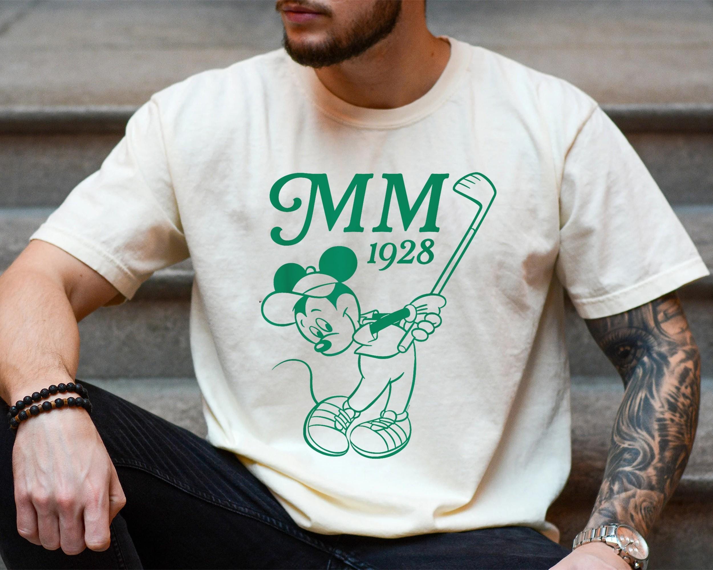 Mickey Golf Shirt, Mickey MM 1928 Golfing T-shirt, Golf Party Tee